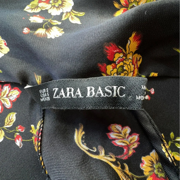 ZARA BASIC SCARF PRINT HALTER TOP LIKE NEW BLOUSE | SIZE: SMALL - Picture 9 of 9